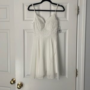 White lace top never worn semi formal dress!